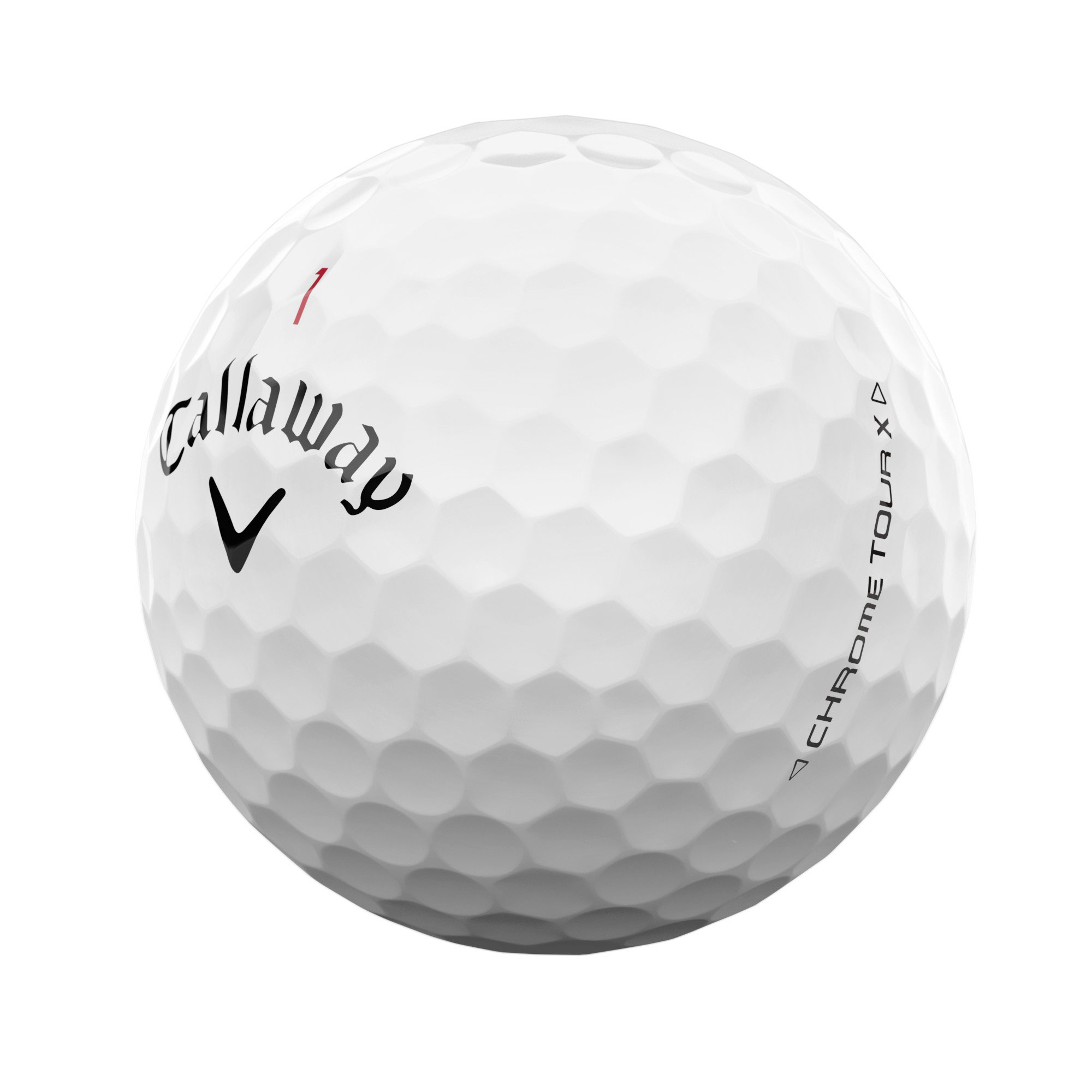 Callaway Chrome Tour X Golfbälle bedruckt, weiss (VPE à 12 Bälle)