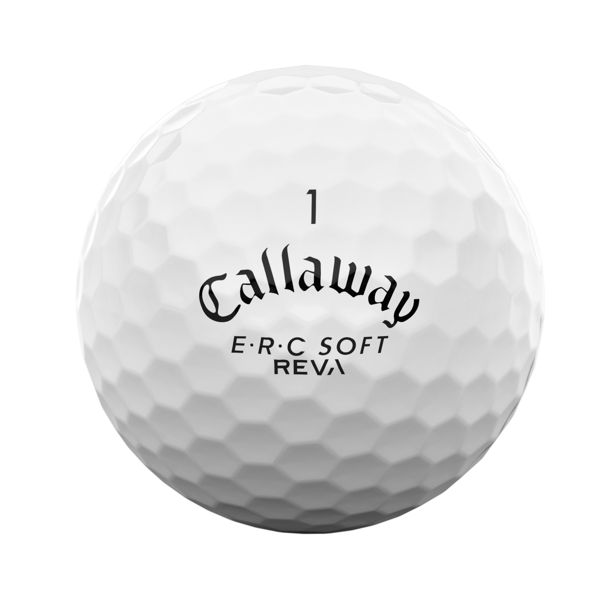 Callaway E.R.C. Soft REVA Golfbälle bedruckt, weiss (VPE à 12 Bälle)