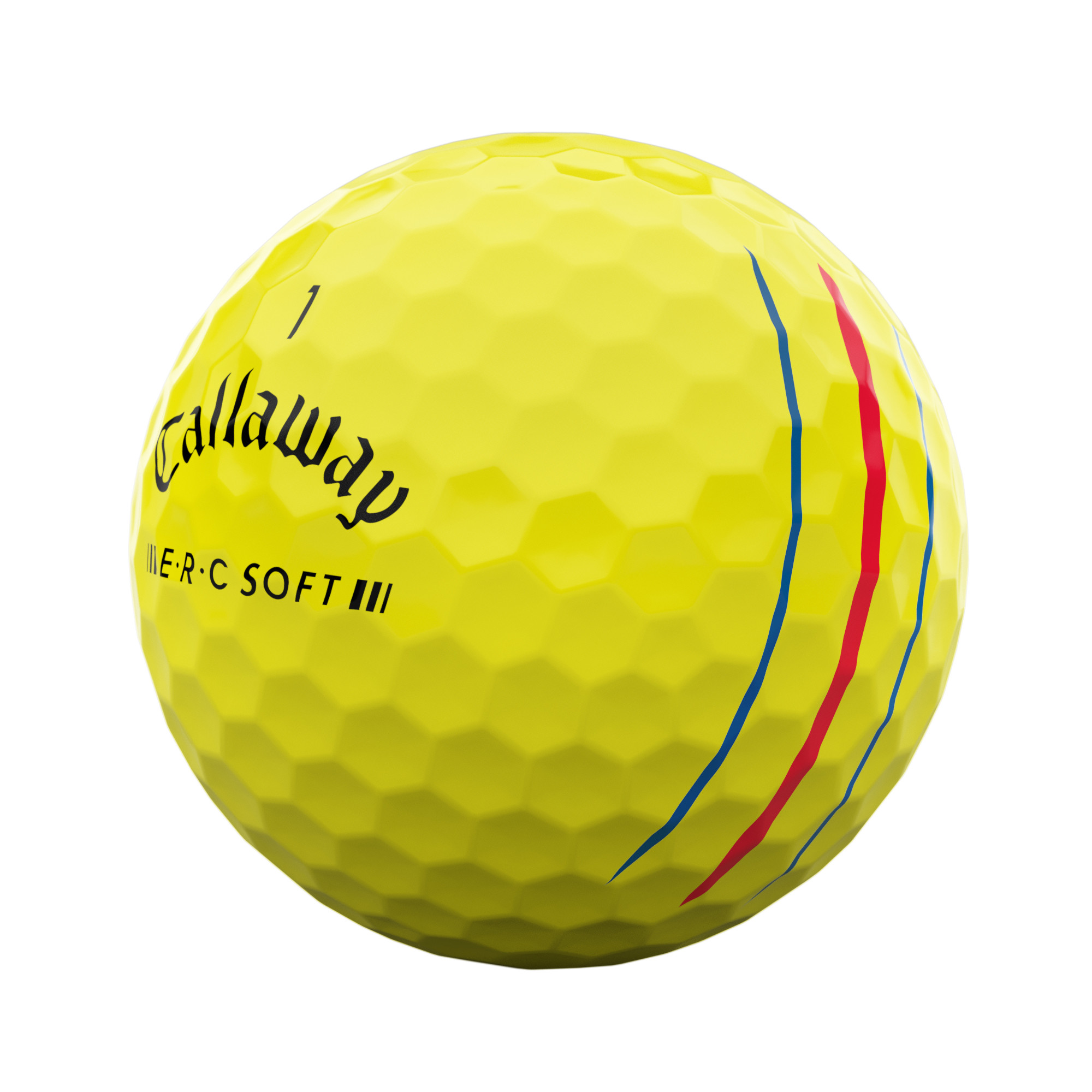 Callaway E.R.C. Soft Golfbälle bedruckt, gelb (VPE à 12 Bälle)