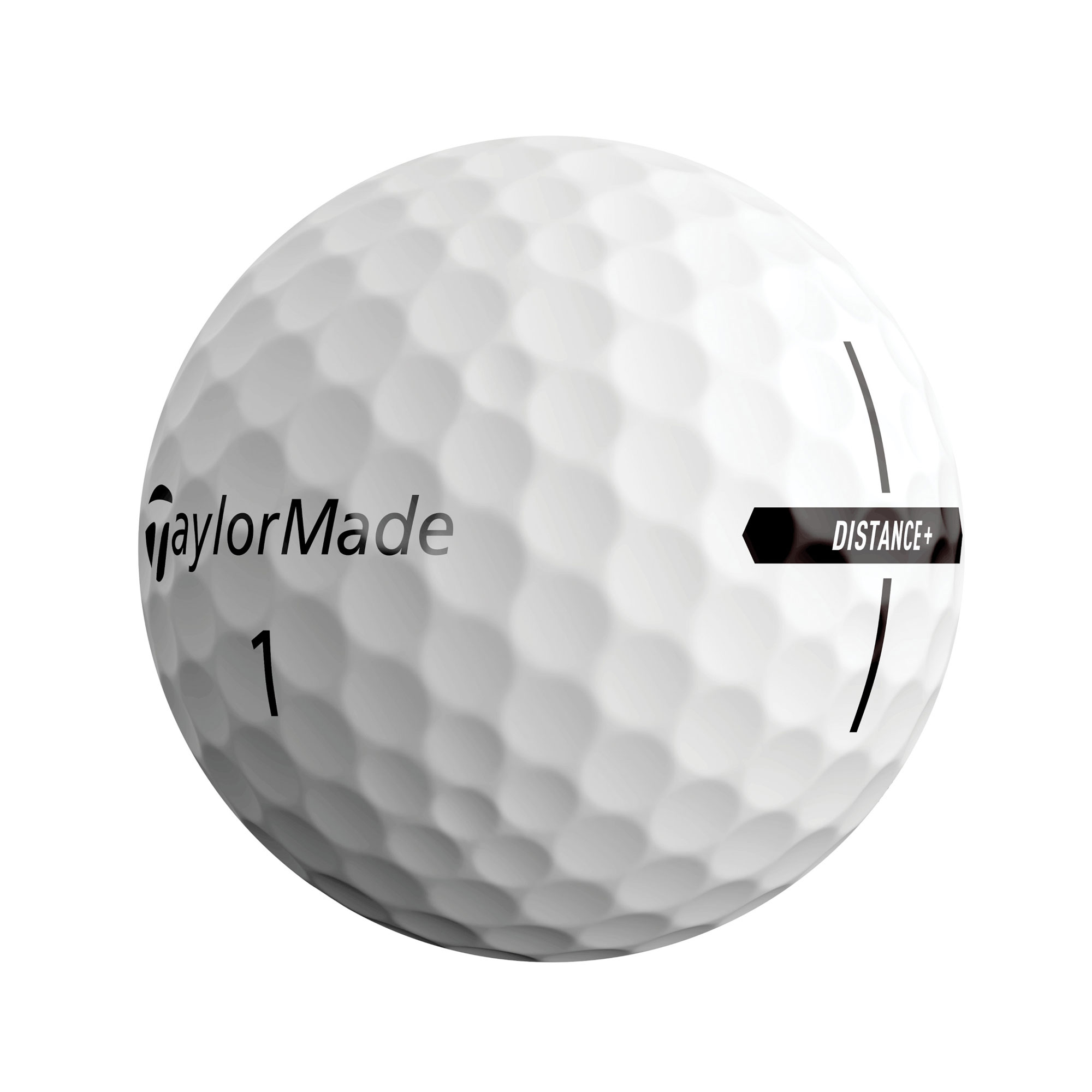 TaylorMade Distance+ Golfbälle bedruckt, weiss (VPE à 12 Bälle)