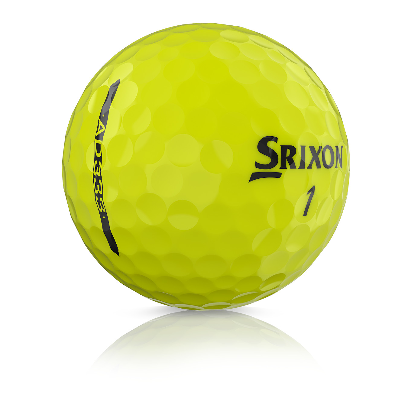 Srixon AD333 Golfbälle bedruckt, gelb (VPE à 12 Bälle)