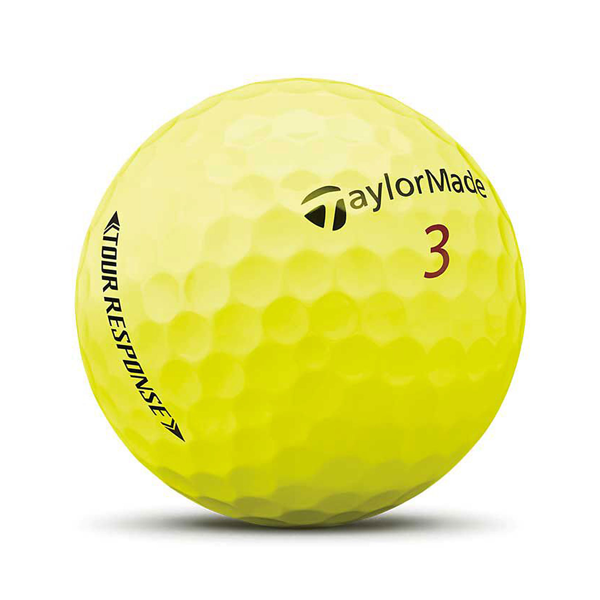 TaylorMade Tour Response Golfbälle bedruckt, gelb (VPE à 12 Bälle)