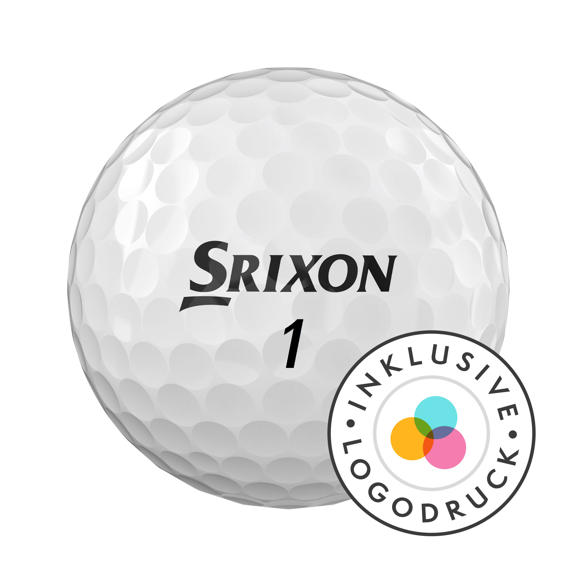 Srixon Q-Star Tour Golfbälle bedruckt, weiss (VPE à 12 Bälle)