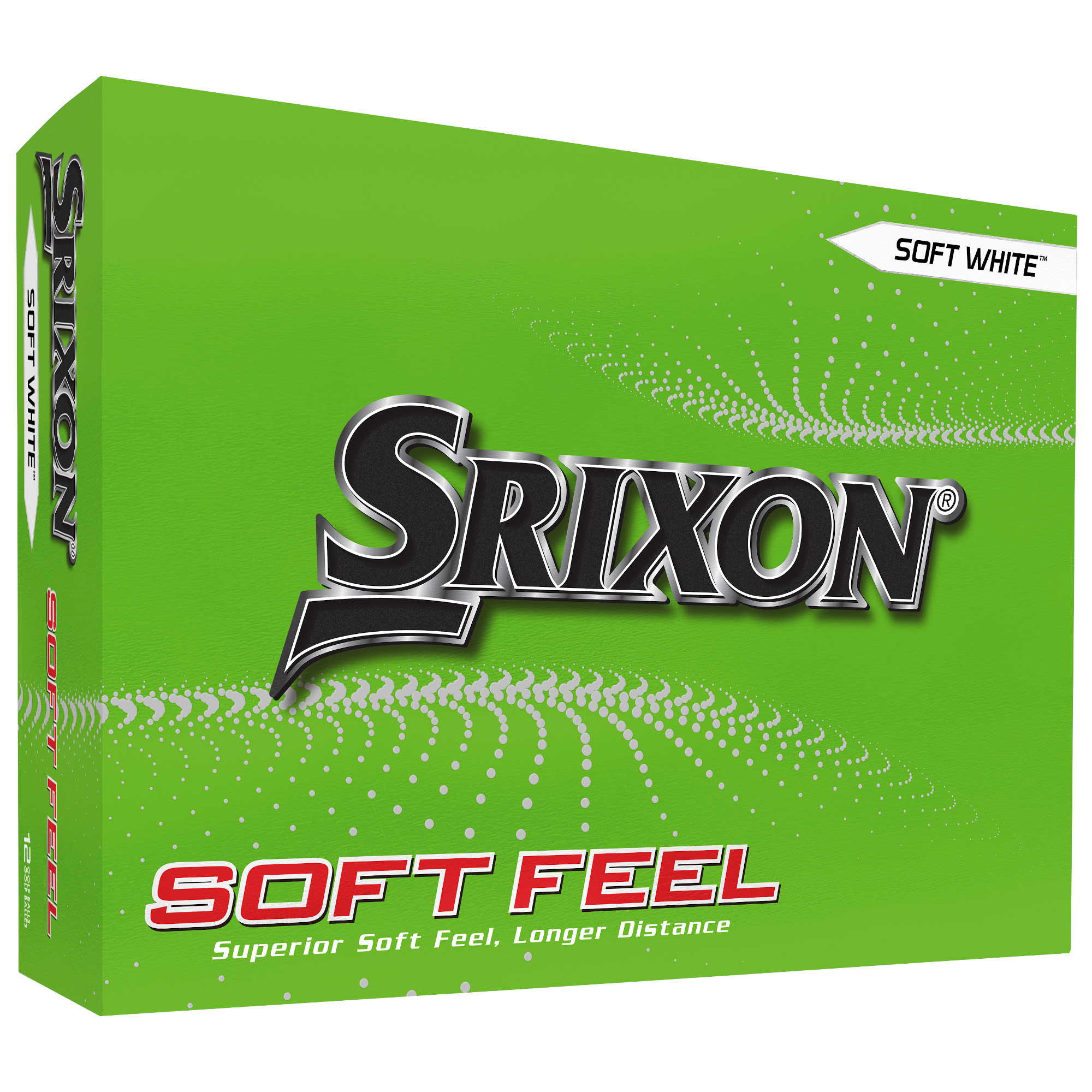 Srixon Soft Feel Golfbälle bedruckt, weiss (VPE à 12 Bälle)