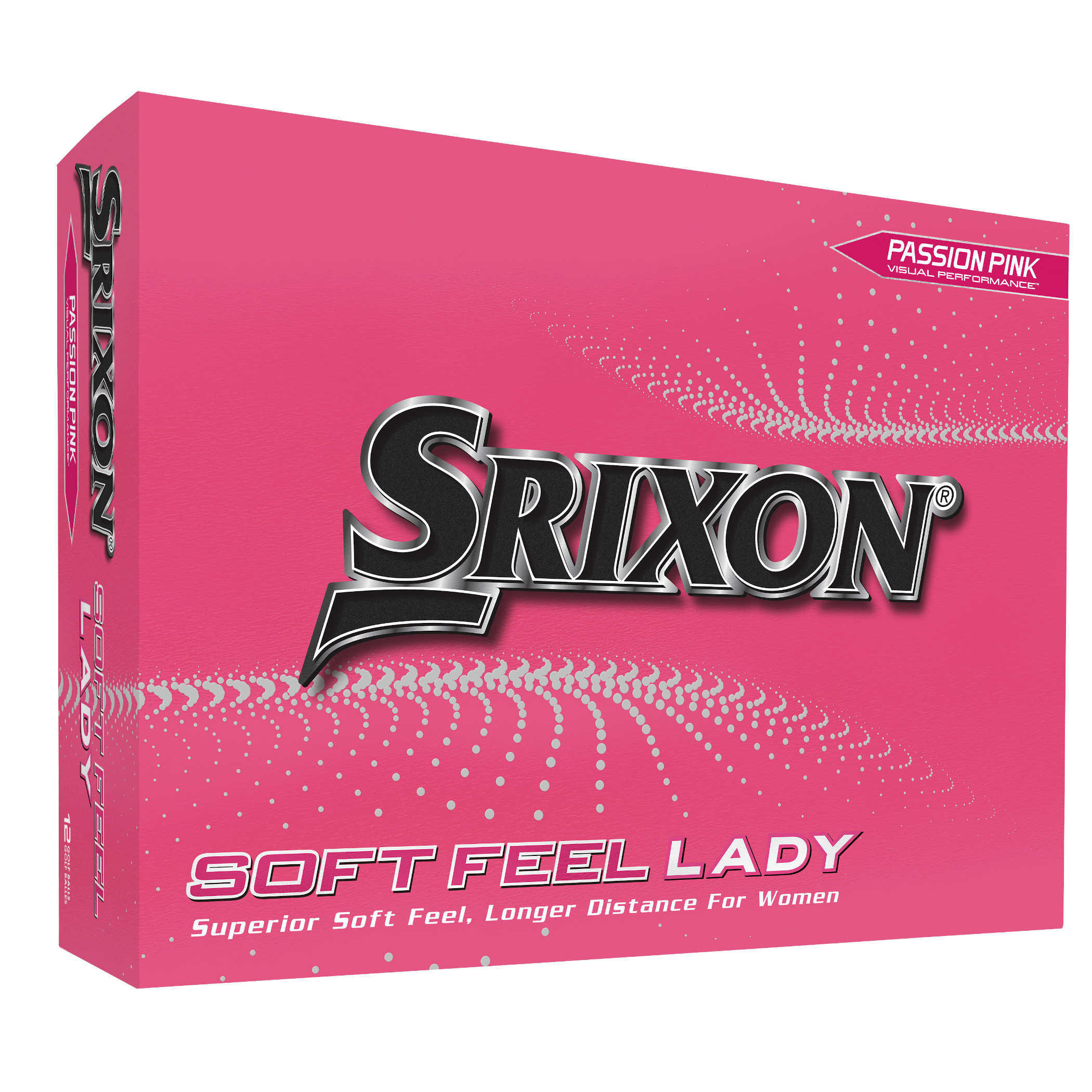 Srixon Soft Feel Lady Golfbälle bedruckt, pink (VPE à 12 Bälle)