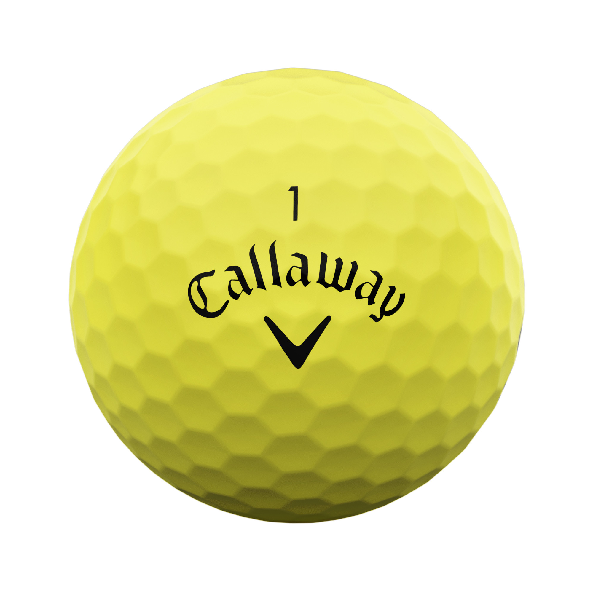 Callaway SuperSoft Golfbälle bedruckt, gelb (VPE à 12 Bälle)
