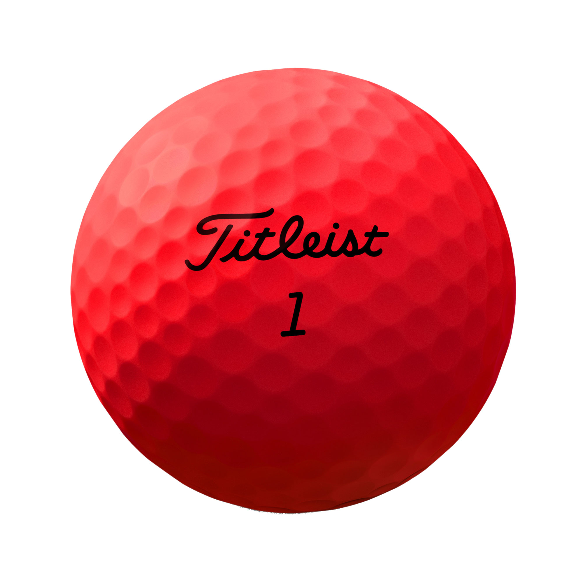 Titleist TruFeel Golfbälle bedruckt, rot (VPE à 12 Bälle)