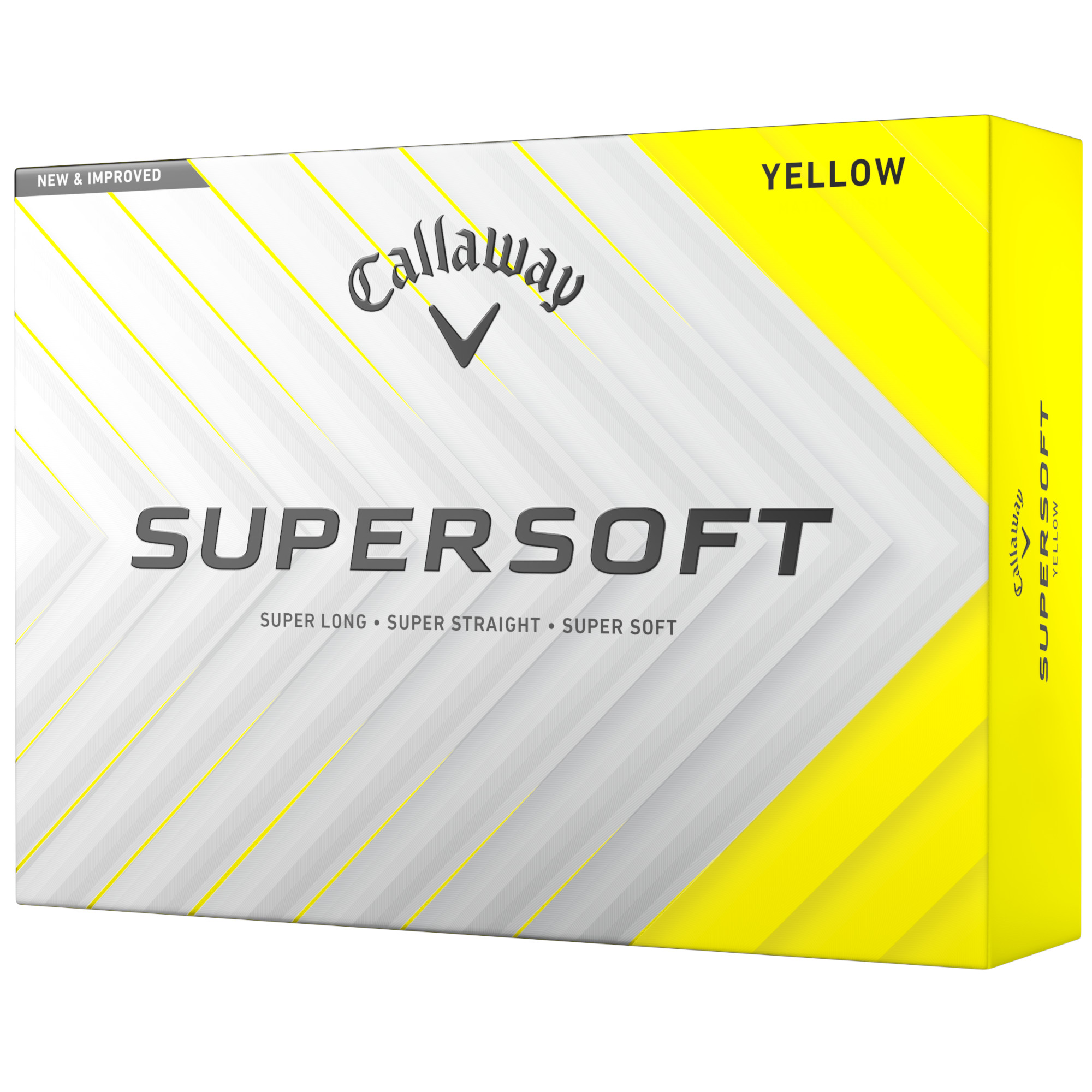 Callaway SuperSoft Golfbälle bedruckt, gelb (VPE à 12 Bälle)