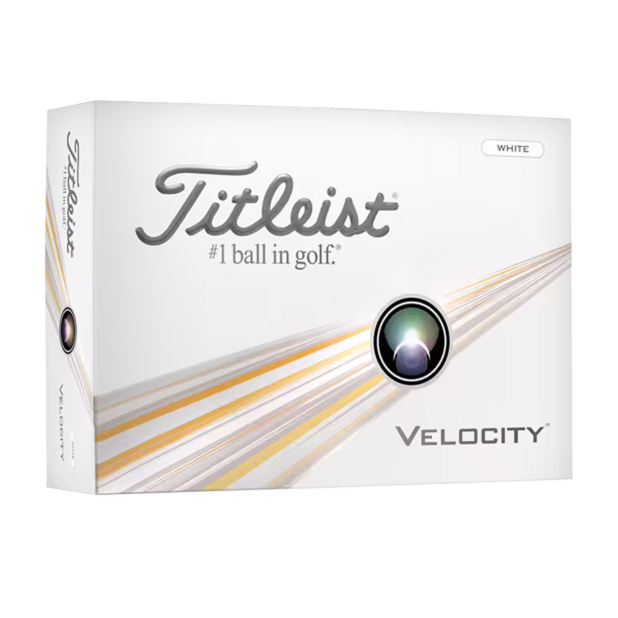 Titleist Velocity Golfbälle bedruckt, weiss (VPE à 12 Bälle)