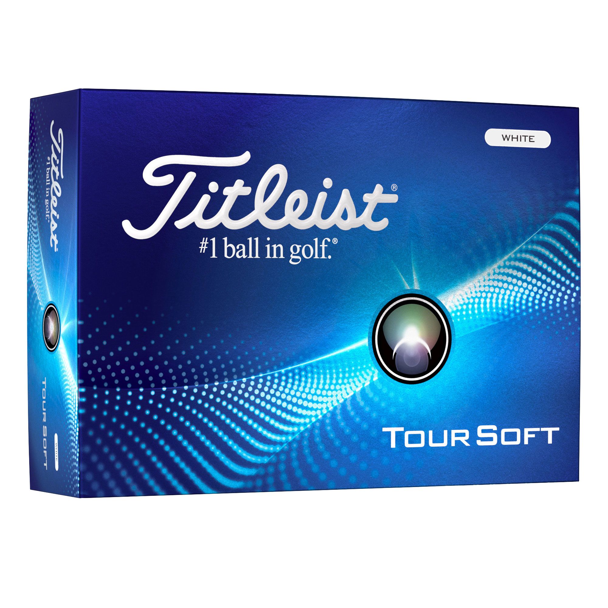 Titleist Tour Soft Golfbälle bedruckt, weiss (VPE à 12 Bälle)