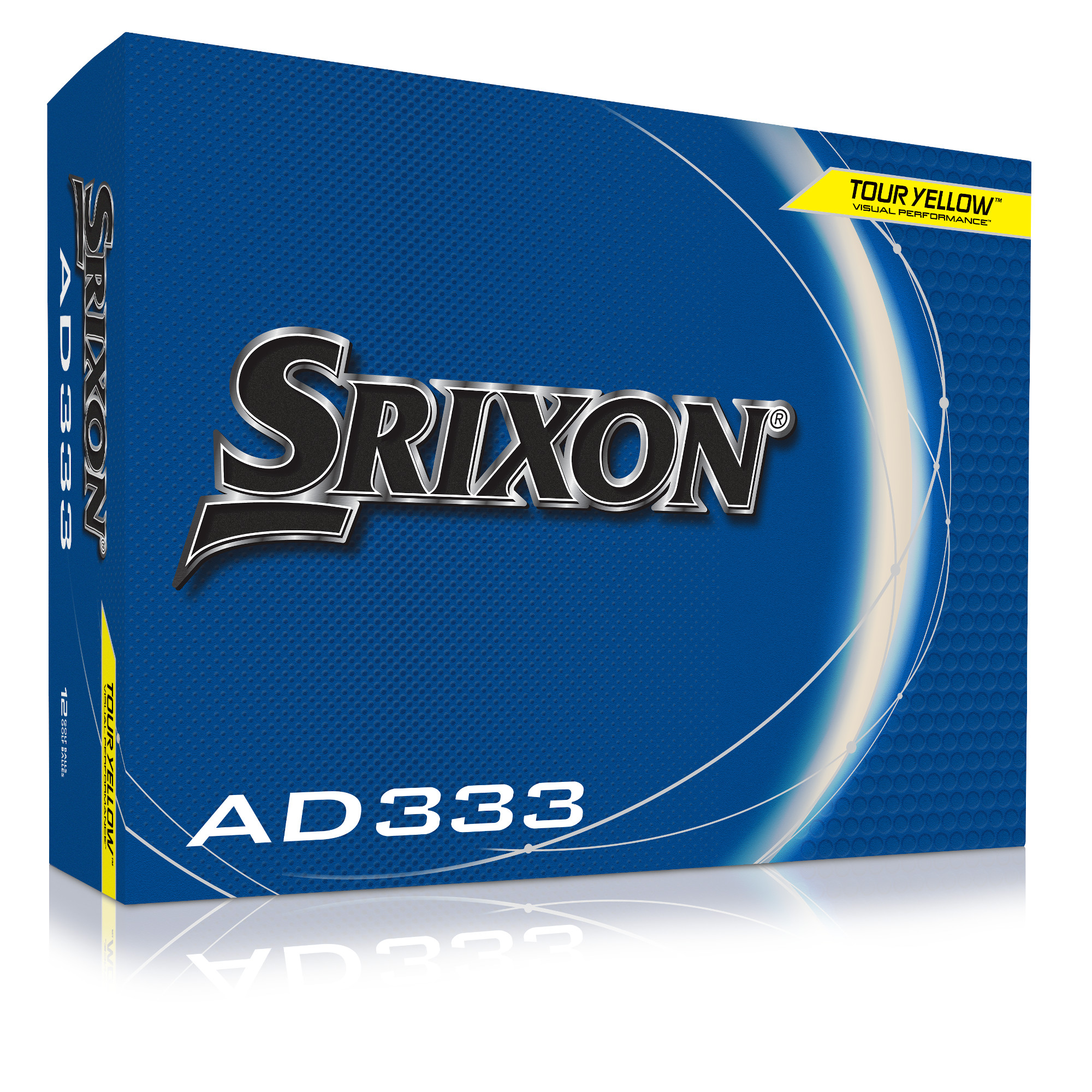 Srixon AD333 Golfbälle bedruckt, gelb (VPE à 12 Bälle)