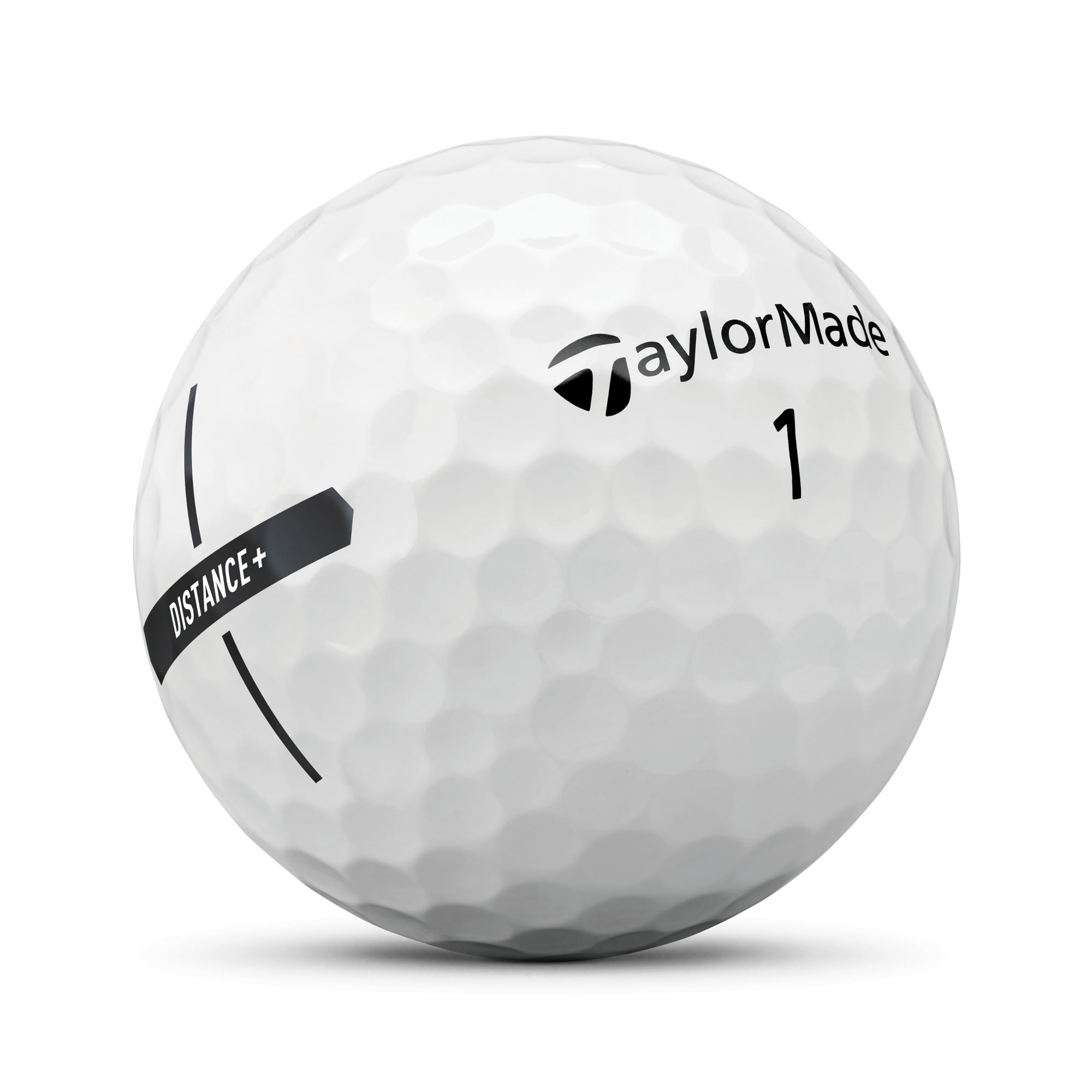 TaylorMade Distance+ Golfbälle bedruckt, weiss (VPE à 12 Bälle)