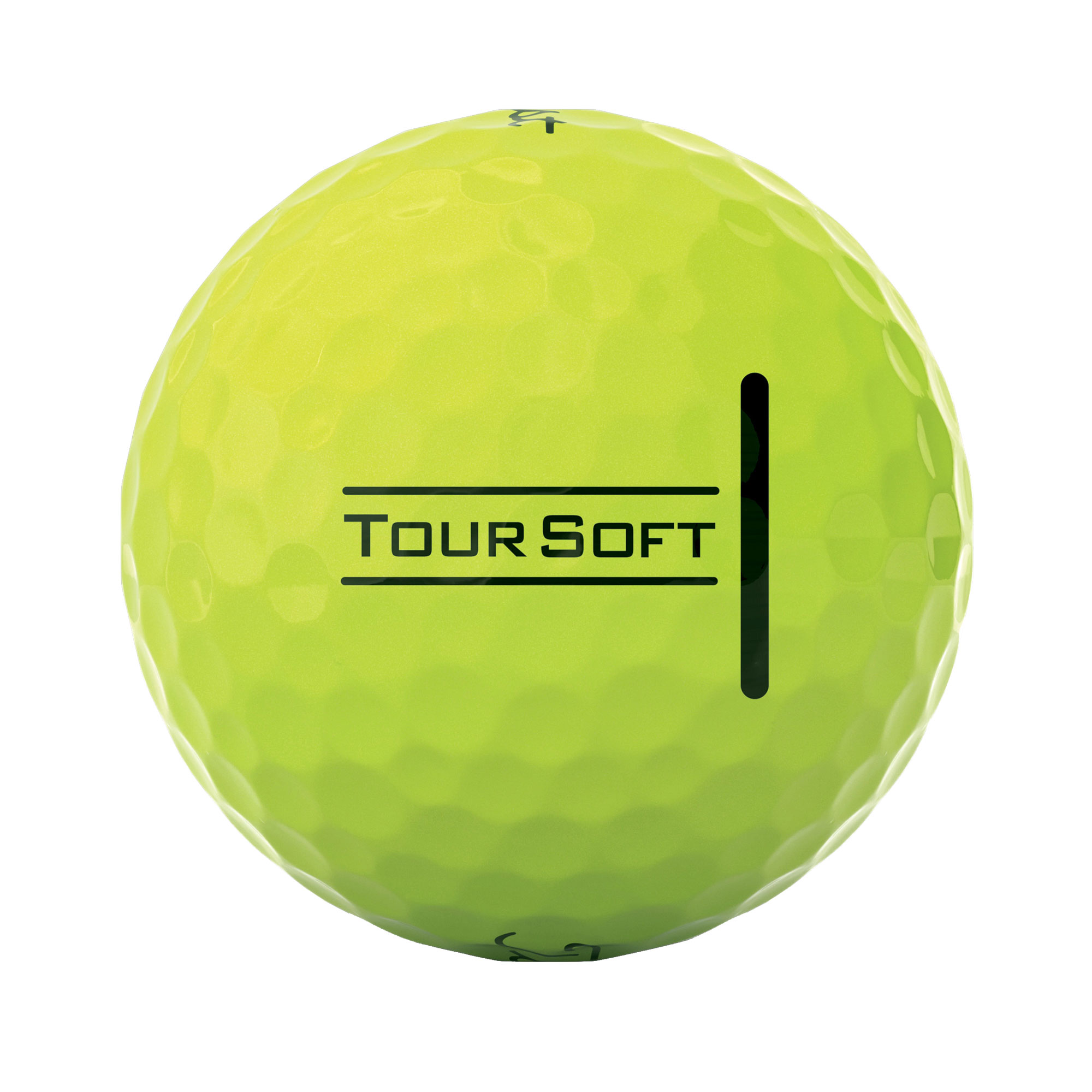 Titleist Tour Soft Golfbälle bedruckt, gelb (VPE à 12 Bälle)