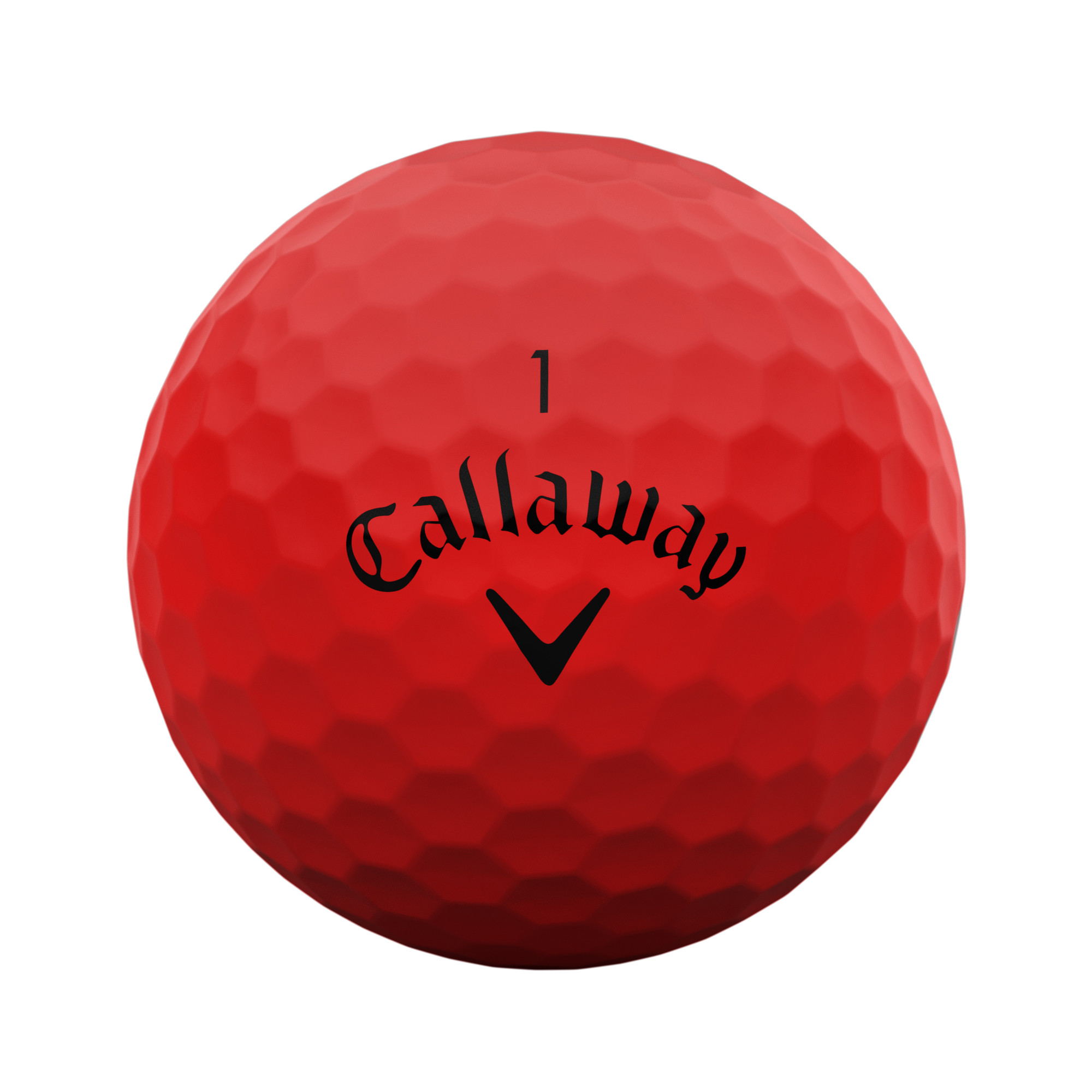 Callaway SuperSoft Golfbälle bedruckt, matt rot (VPE à 12 Bälle)