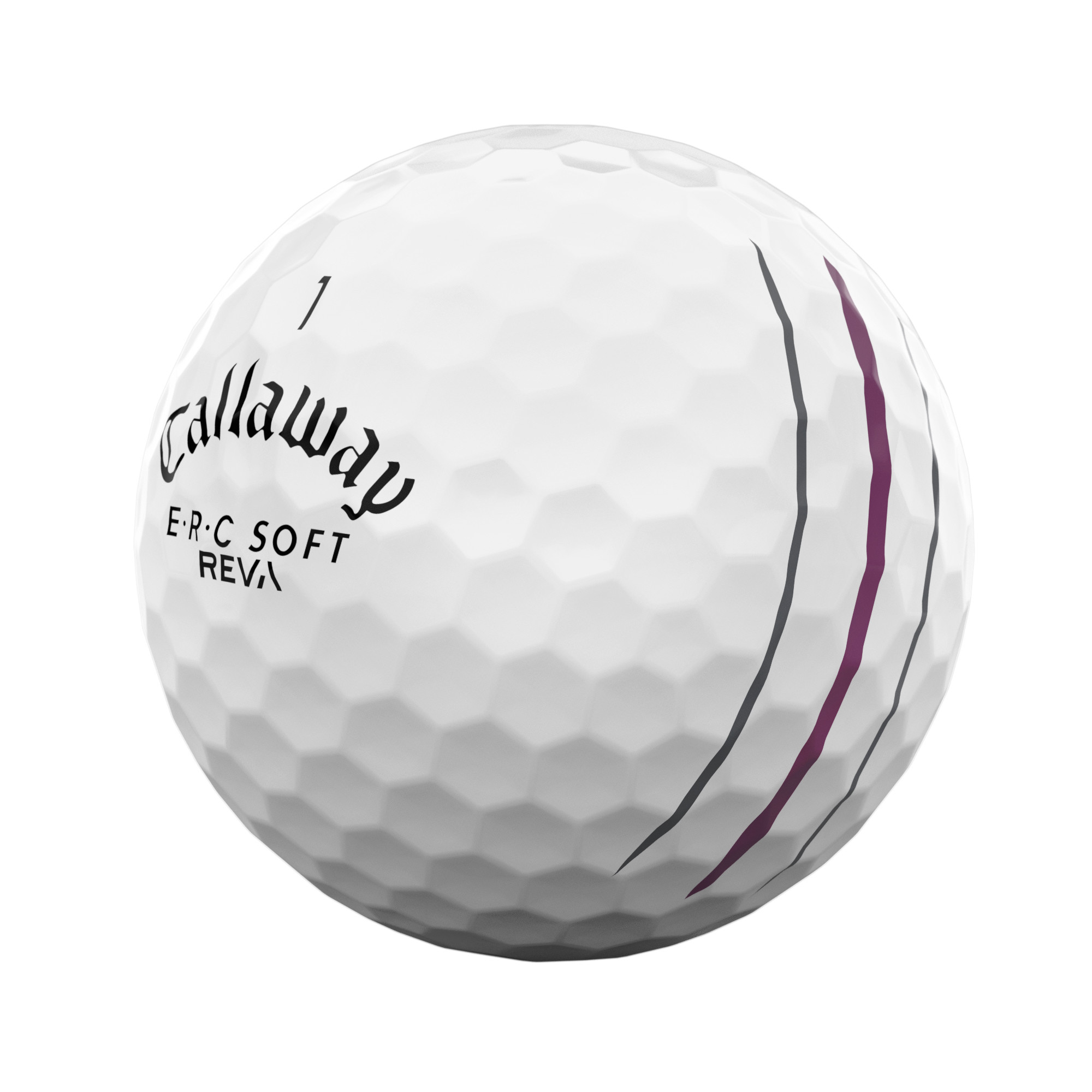 Callaway E.R.C. Soft REVA Golfbälle bedruckt, weiss (VPE à 12 Bälle)