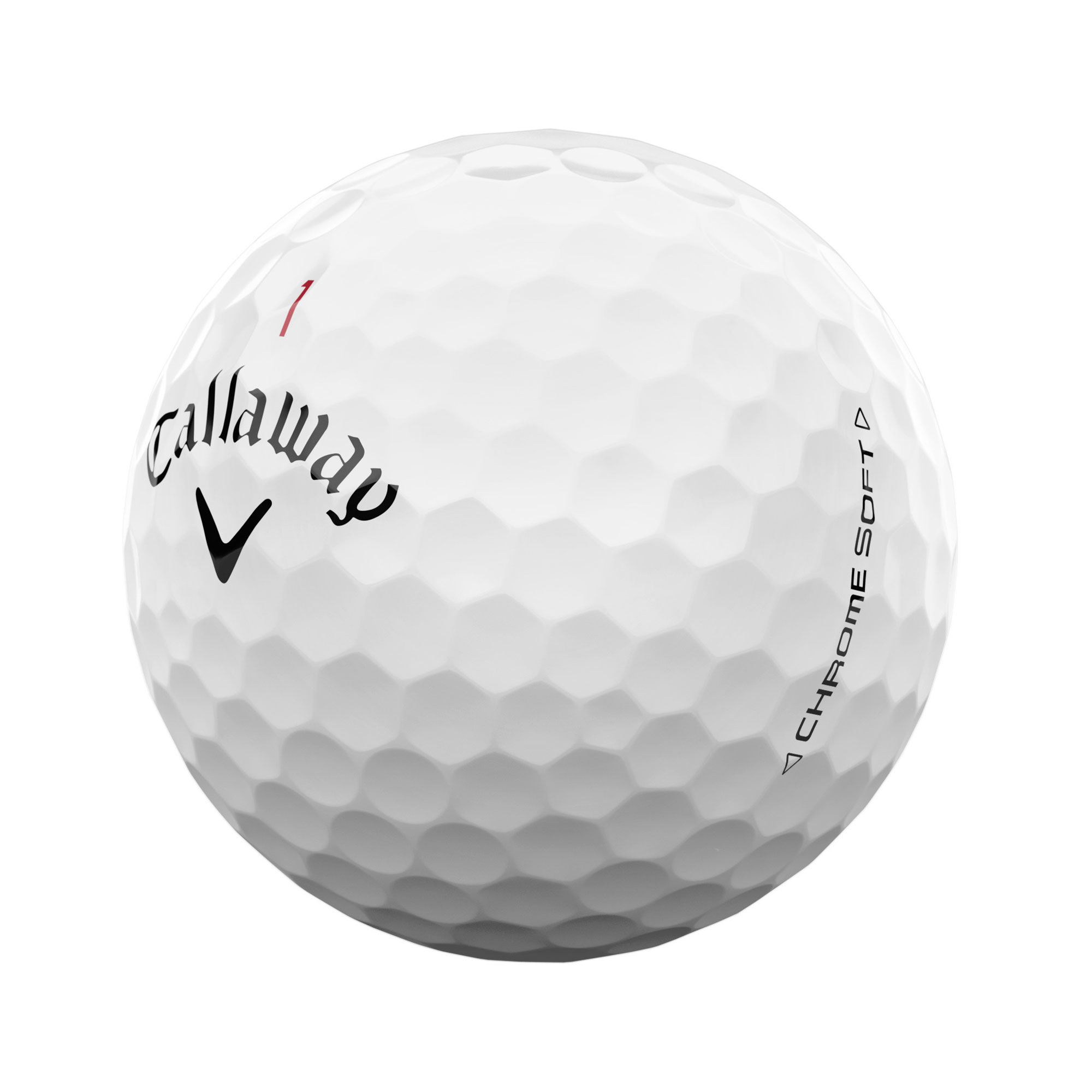 Callaway Chrome Soft Golfbälle bedruckt, weiss (VPE à 12 Bälle)