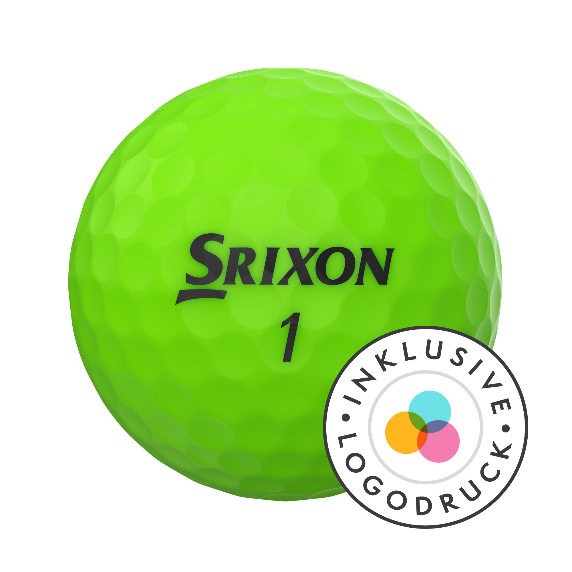 Srixon Soft Feel Golfbälle bedruckt, brite green (VPE à 12 Bälle)