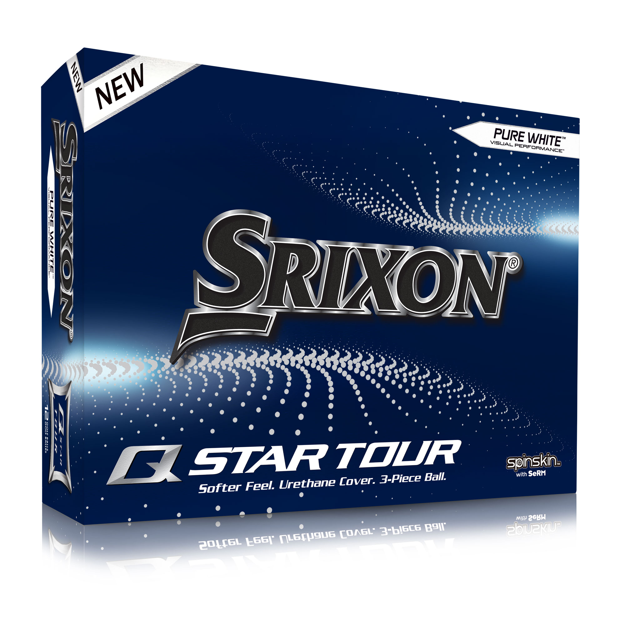 Srixon Q-Star Tour Golfbälle bedruckt, weiss (VPE à 12 Bälle)
