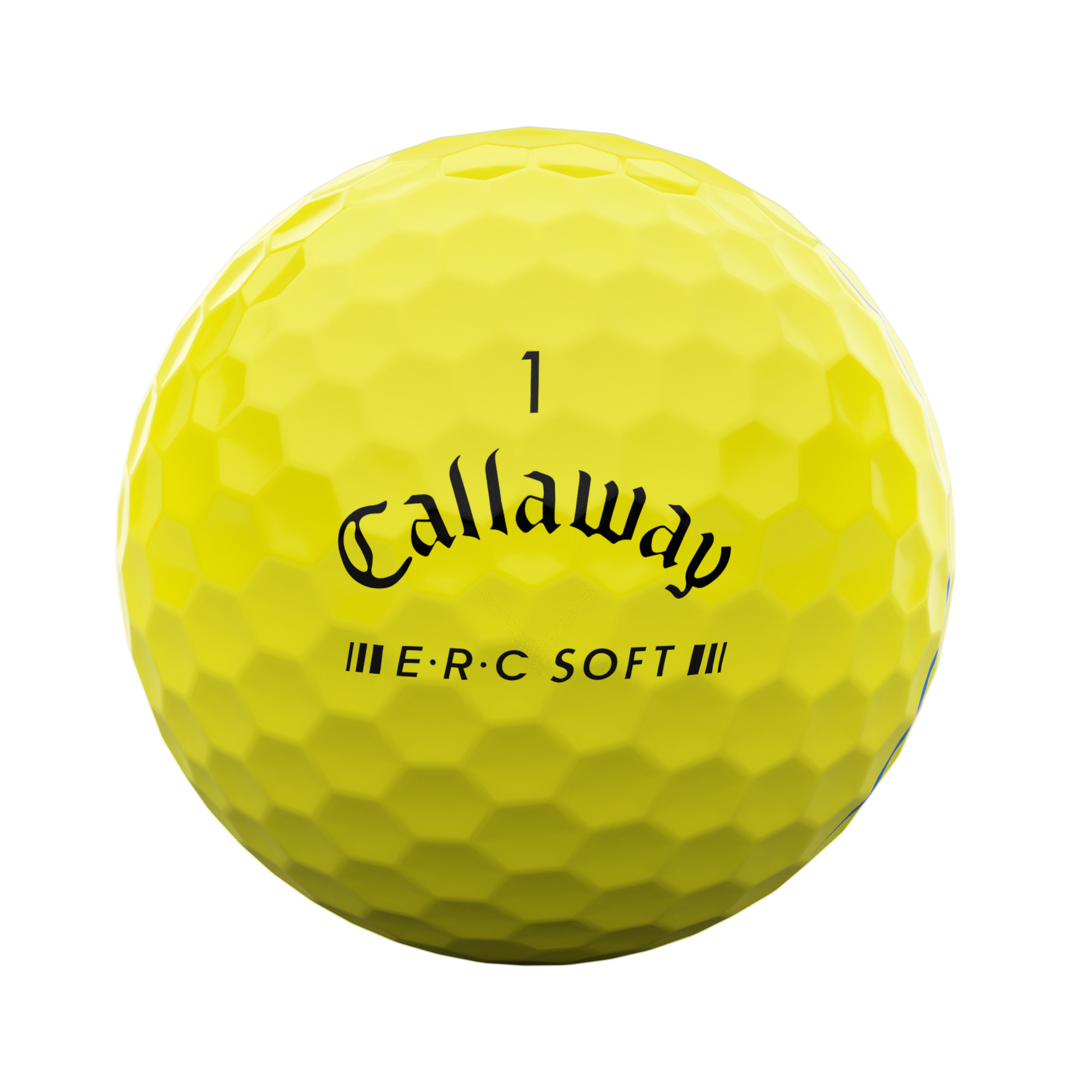 Callaway E.R.C. Soft Golfbälle bedruckt, gelb (VPE à 12 Bälle)