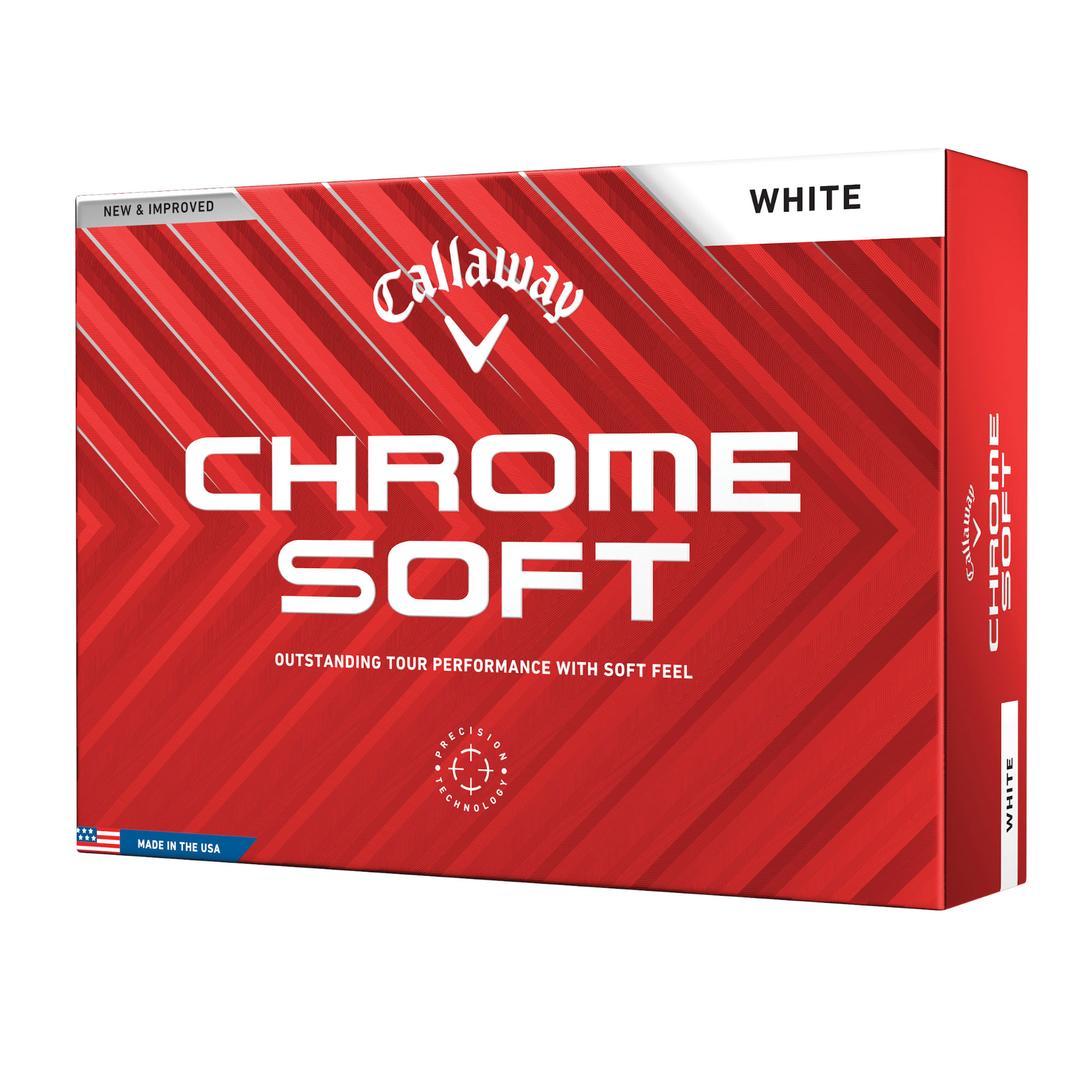 Callaway Chrome Soft Golfbälle bedruckt, weiss (VPE à 12 Bälle)