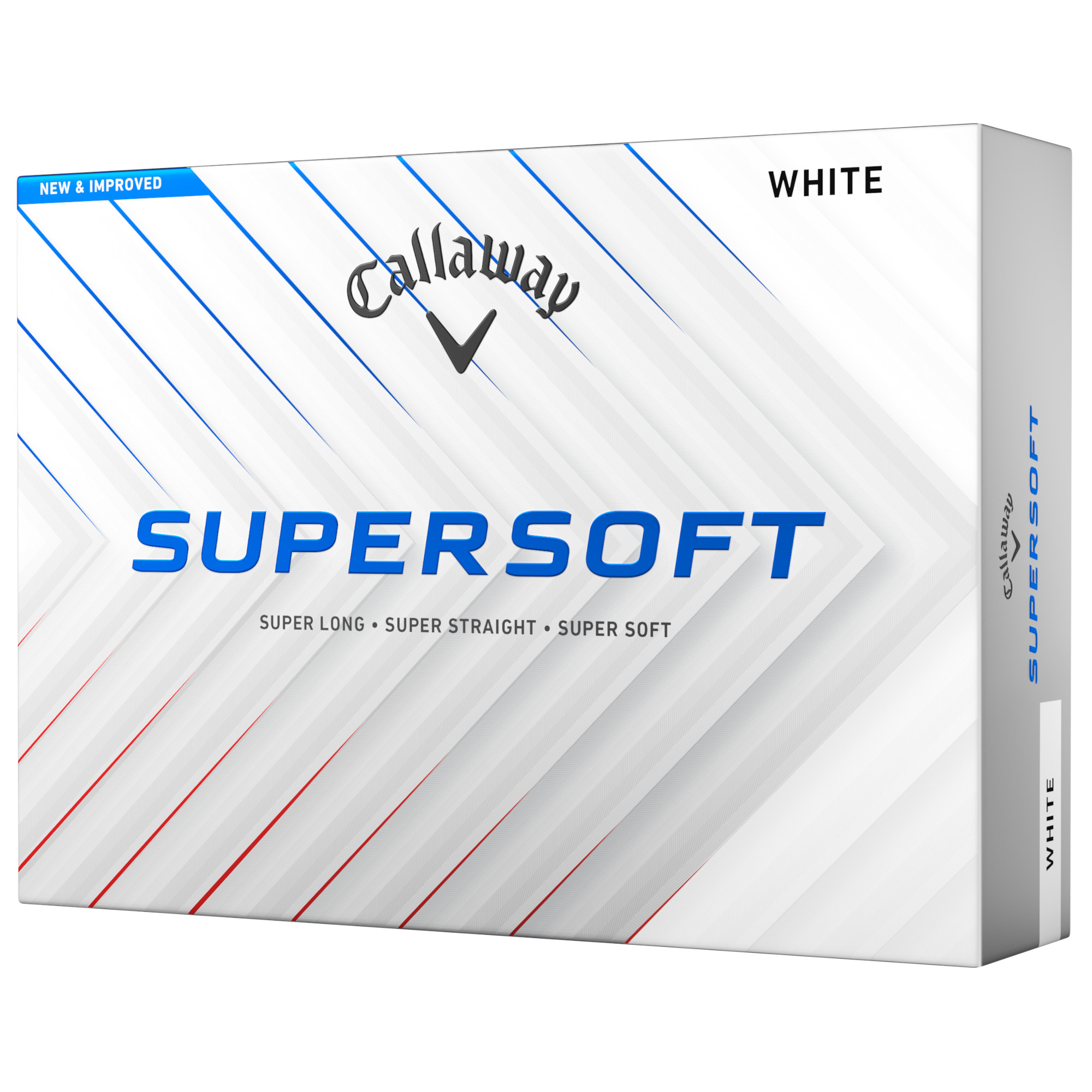 Callaway SuperSoft Golfbälle bedruckt, weiss (VPE à 12 Bälle)