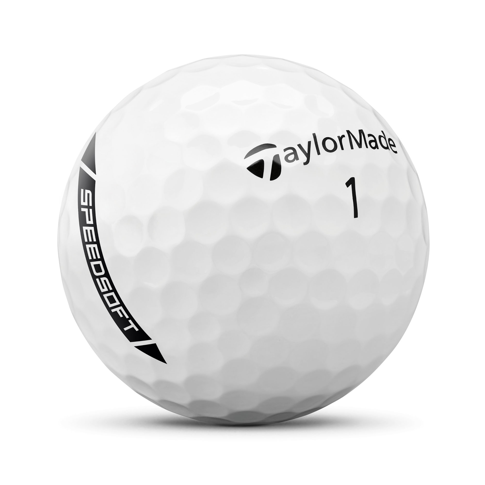 TaylorMade SpeedSoft Golfbälle bedruckt, weiss (VPE à 12 Bälle)
