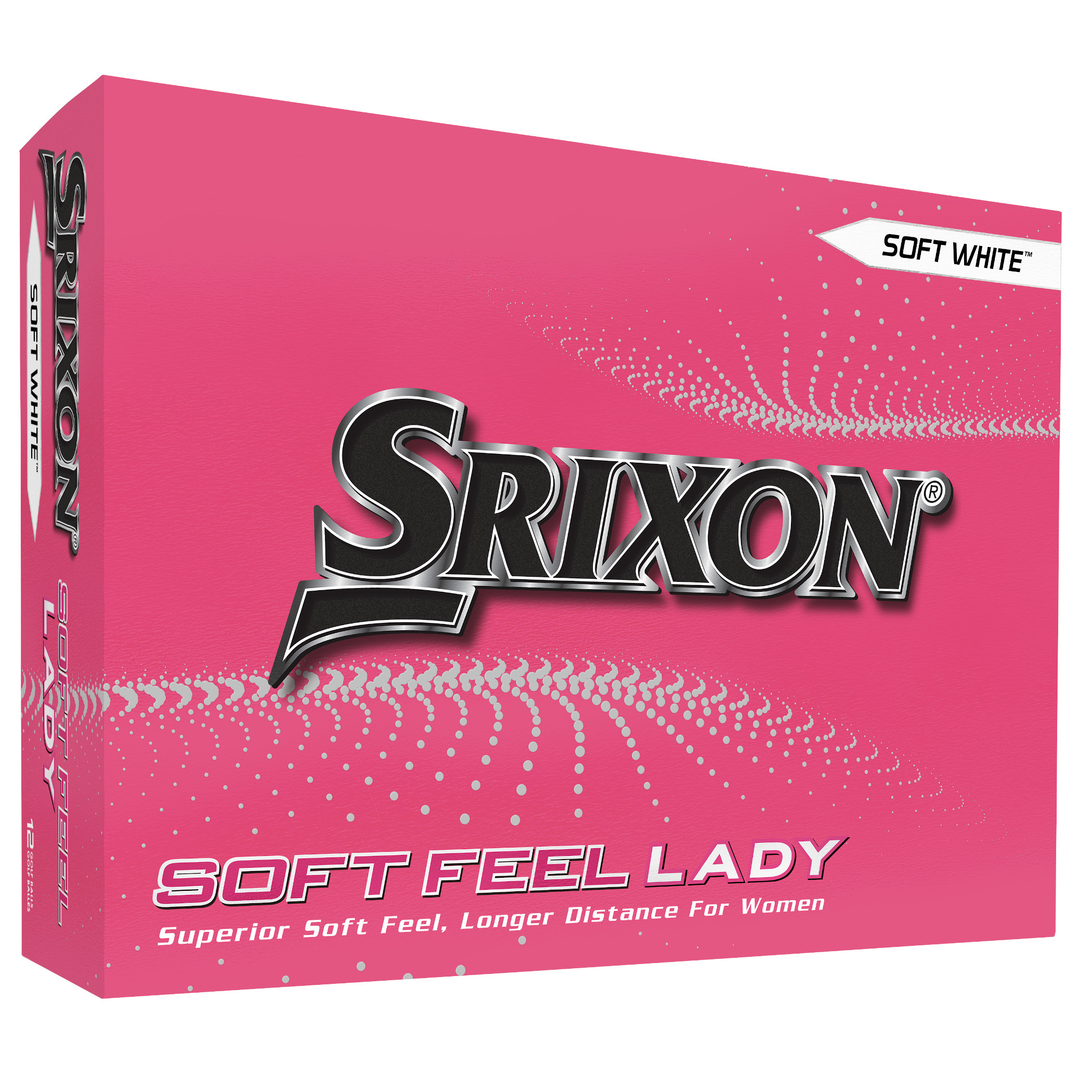 Srixon Soft Feel Lady Golfbälle bedruckt, weiss (VPE à 12 Bälle)