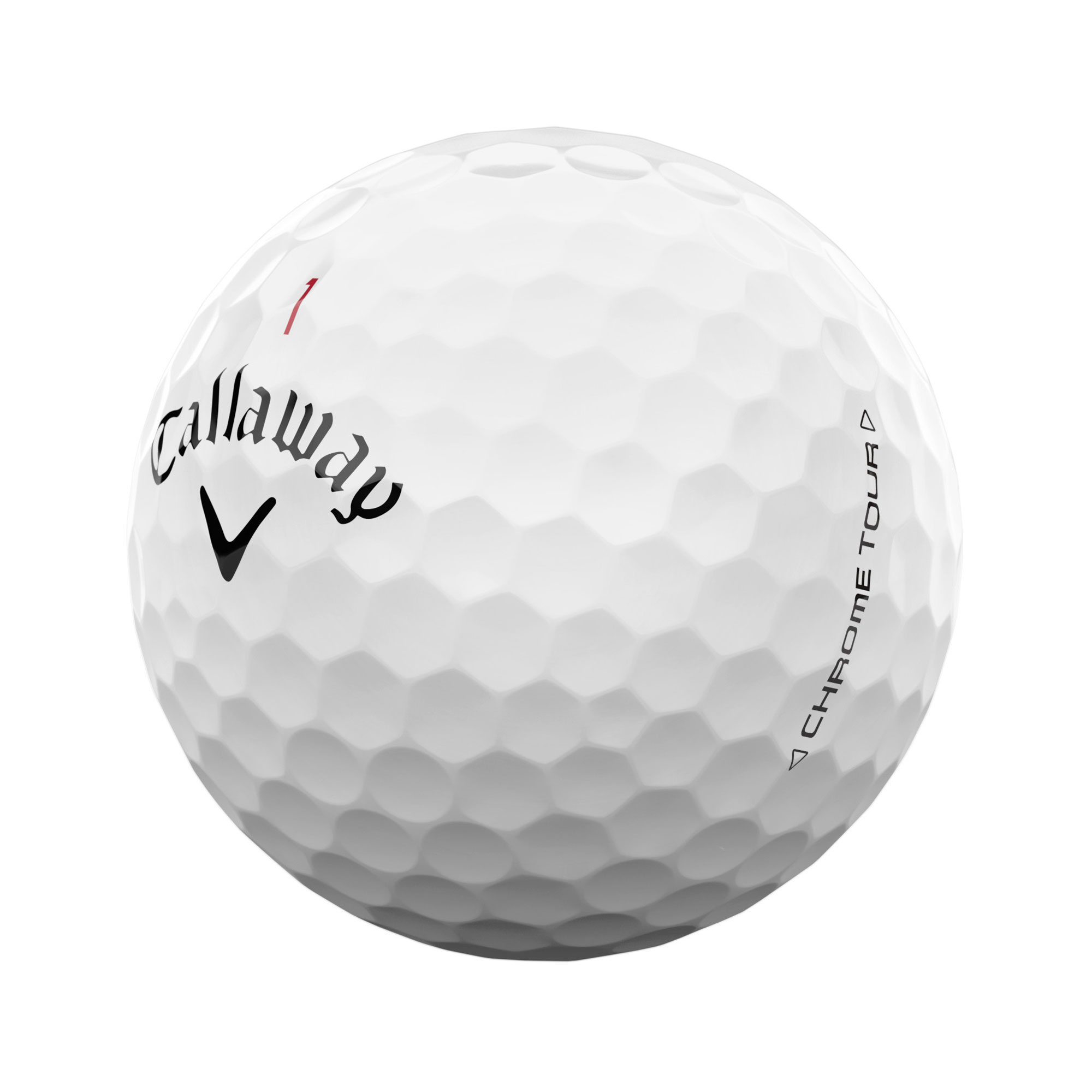 Callaway Chrome Tour Golfbälle bedruckt, weiss (VPE à 12 Bälle)